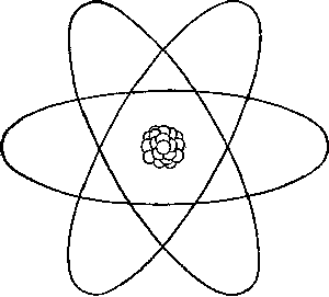 Схематическое изображение атома